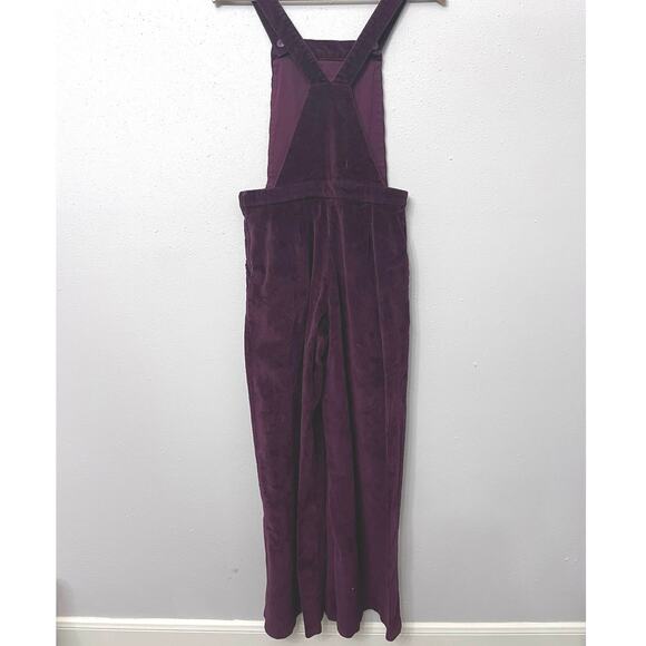 Corduroy Wide Leg Overalls Burgundy Maroon Sz S Xhilaration Streetwear Y2K 90s - Picture 1 of 7